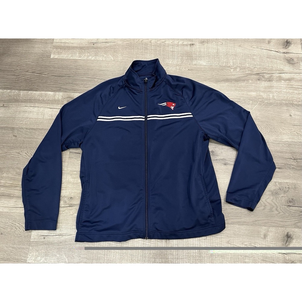 New England Patriots Jacket Mens XL Blue NFL Football‎ Nike Track Full Zip